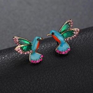 High Quality Anti Allergy Enamel Bird Stud Earring